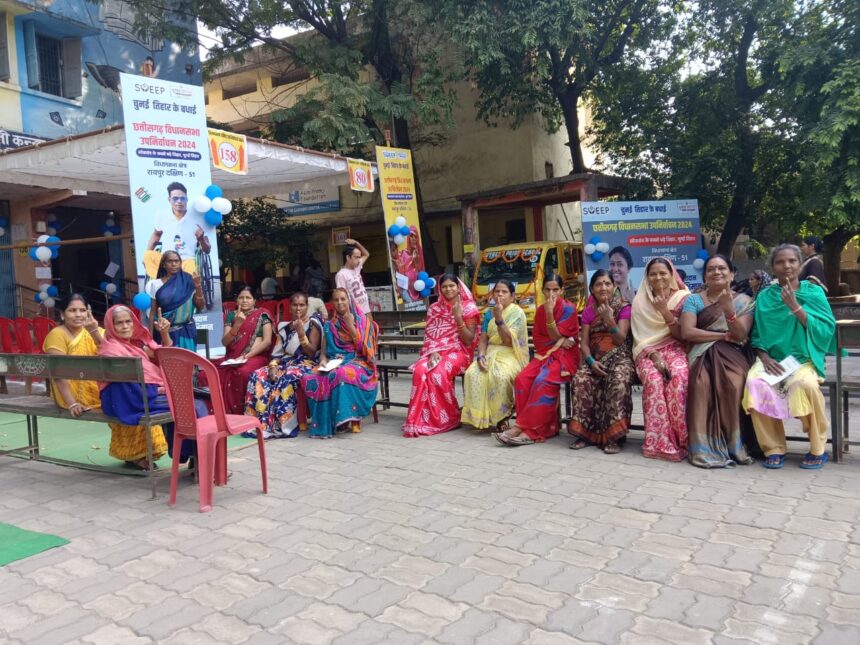 Raipur South By-Election: Voting continues in all polling stations of Raipur South Assembly, 8.23% voting took place till 9 am