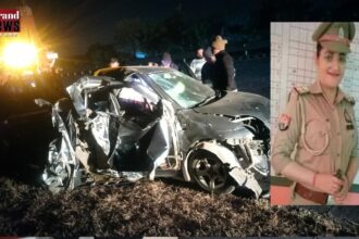 BIG ACCIDENT : तेज रफ्तार बस ने स्विफ्ट कार को मारी ज़ोरदार टक्कर, महिला दरोगा की मौत, पति की हालत गंभीर...