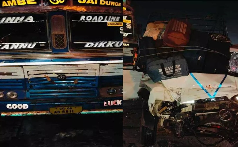 CG ACCIDENT NEWS : तेज रफ्तार ट्रक ने सड़क किनारे बैठे लोगों को रौंदा, दो बच्चों की दर्दनाक मौत