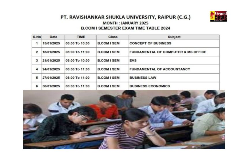 CG: बीकॉम और CA की परीक्षा का शेड्यूल जारी, देखें तिथियां