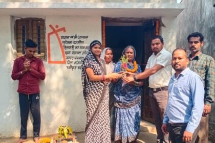 CG: पीएम आवास हितग्राहियो ने नवरात्रि में पूजा पाठ कर किया गृहप्रवेश