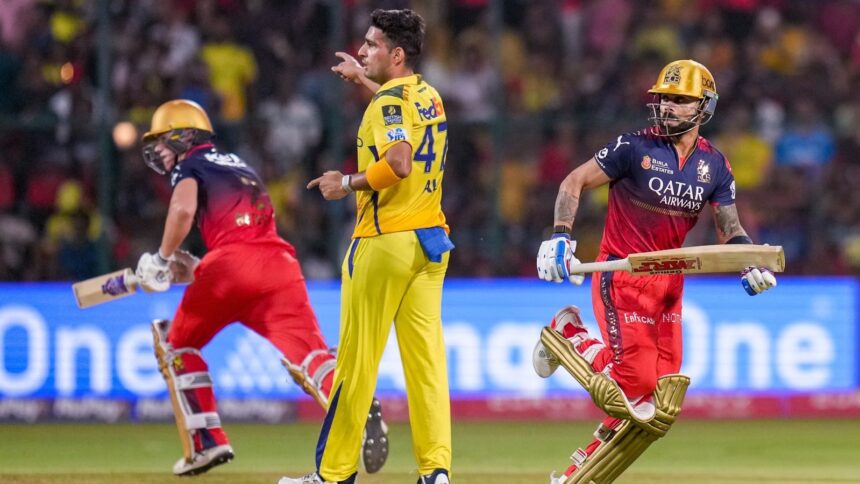 IPL 2025 CSK vs RCB Live : बेंगलुरु ने चेन्नई सुपर किंग्स को दिया 214 रनों का लक्ष्य, शेफर्ड ने 14 गेंद में बनाए ताबड़तोड़ 53 रन  