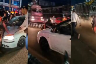 Video : कार में दूसरी महिला के साथ बैठा था पति, देख पत्नी का फूटा गुस्सा, बीच सड़क पर हुआ हाई-वोल्टेज ड्रामा, देखें वायरल वीडियो 