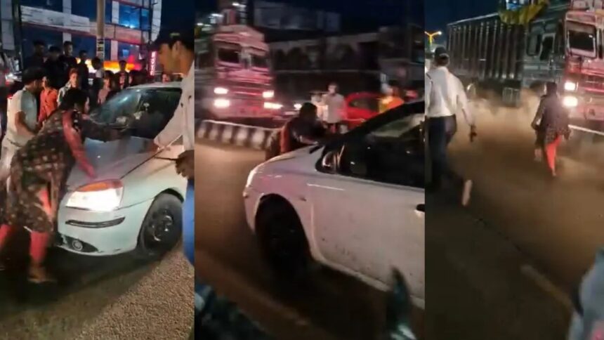 Video : कार में दूसरी महिला के साथ बैठा था पति, देख पत्नी का फूटा गुस्सा, बीच सड़क पर हुआ हाई-वोल्टेज ड्रामा, देखें वायरल वीडियो 