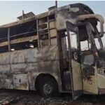 BIG ACCIDENT : बस में आग लगने से 5 यात्रियों की जिंदा जलकर मौत
