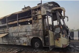 BIG ACCIDENT : बस में आग लगने से 5 यात्रियों की जिंदा जलकर मौत