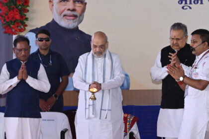 Amit Shah’s visit to CG : नवा रायपुर में बनेगा एनएफएसयू और एनएफएसएल भवन, अमित शाह ने किया भूमिपूजन 
