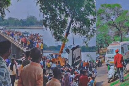 CG ACCIDENT : नदी में गिरी कार, बैंक कर्मचारी की मौत