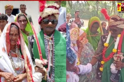 Unique wedding : 70 साल के लिव-इन रिलेशनशिप के बाद 95 साल के दूल्हे और 90 साल की दुल्हन ने रचाई शादी, बेटे-पोते झूमे
