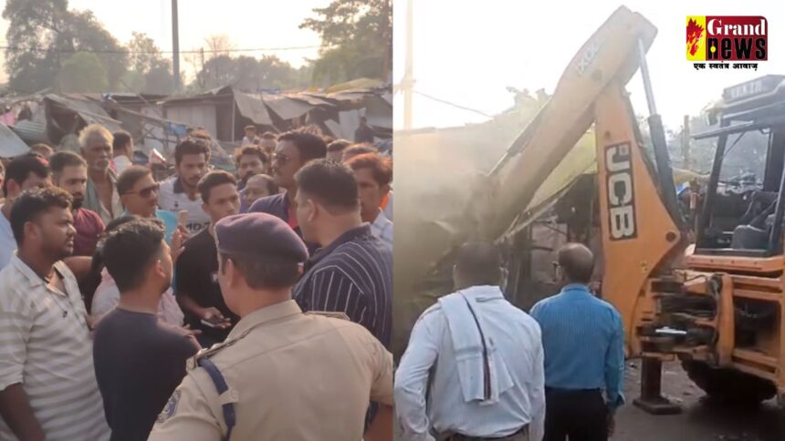 CG : बिलासपुर निगम की बड़ी कार्रवाई, शनिचरी रपटा क्षेत्र में ढहाए गए 40 से ज्यादा अवैध शेड