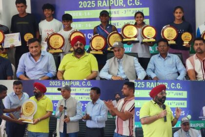 Sports News : एशियाई रैंकिंग जूनियर अंडर-16 टेनिस टूर्नामेंट 2025 : विजेता खिलाड़ियों को किया गया पुरस्कृत, CSTA अध्यक्ष द्विवेदी और महासचिव होरा ने दी शुभकामनाएं