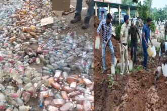 CG Video : पुलिस ने जप्तशुदा अवैध मदिरा किया नष्ट, देखिए कैसे 10000 लीटर शराब पर चला बुलडोजर