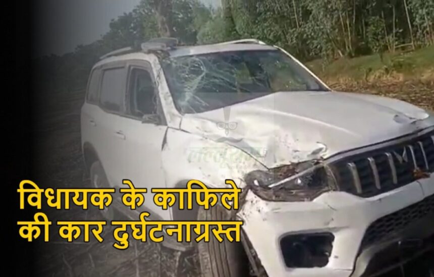 CG ACCIDENT : भाजपा विधायक टेकाम के काफिले की कार पलटी, चालक की मौत