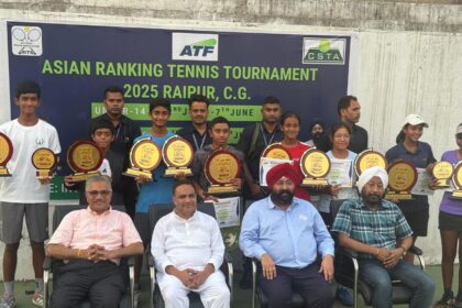 SPORTS NEWS : एशियाई रैंकिंग जूनियर अंडर-14 टेनिस टूर्नामेंट : विजेता खिलाड़ियों को किया गया सम्मानित