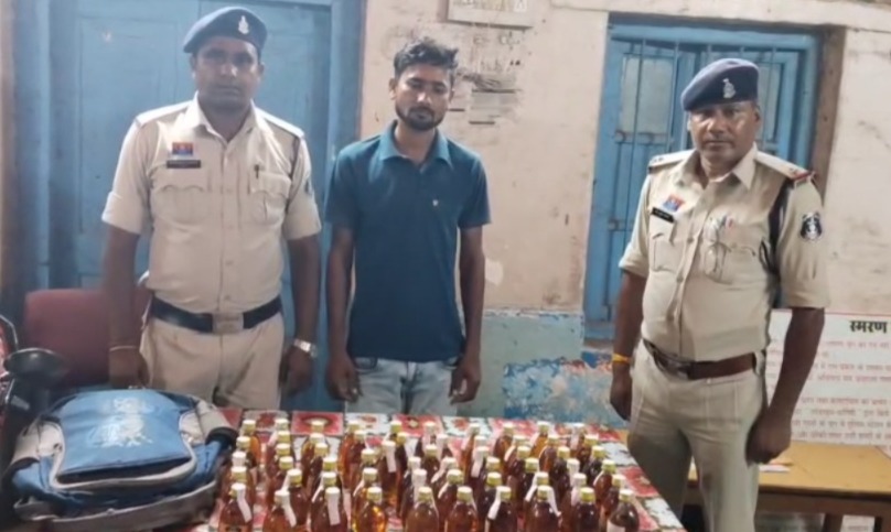 Arang Crime News : आरंग पुलिस ने 60 पाव देसी शराब के साथ युवक को धरदबोचा