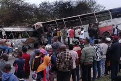 BIG ACCIDENT : बस और मिनीबस में जोरदार भिड़ंत, सड़क पर बिछ गई लाशें, 38 लोगों की मौत 