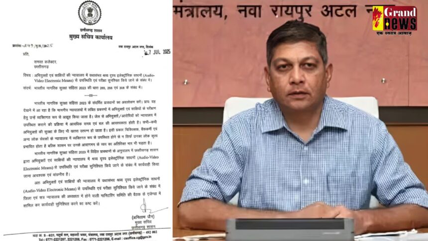 Chhattisgarh : मुख्य सचिव अमिताभ जैन ने सभी कलेक्टरों को लिखा पत्र, अब Video conferencing से हो सकेगी अभियुक्तों और साक्षियों की पेशी