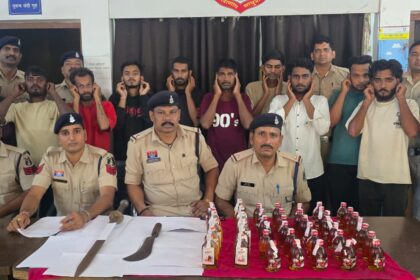 CG Crime : सिरगिट्टी पुलिस का बड़ा ऑपरेशन, 12 बदमाश गिरफ्तार, हथियार-शराब जब्त