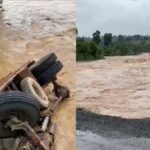 CG ACCIDENT : आफत की बारिश: अनियंत्रित होकर गागर नदी में गिरा ट्रक, ड्राइवर ने कूदकर बचाई जान 